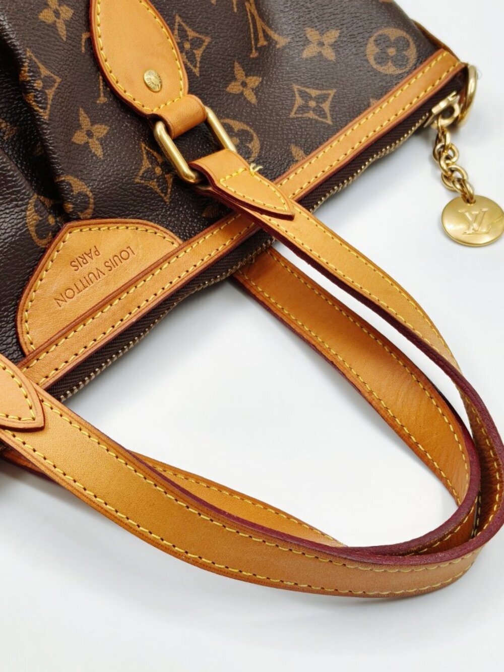 Louis Vuitton Monogram Palermo PM Tote Bag Shoulder Bag Brown Canvas With Strap - Picture 5 of 15